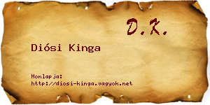 Diósi Kinga névjegykártya